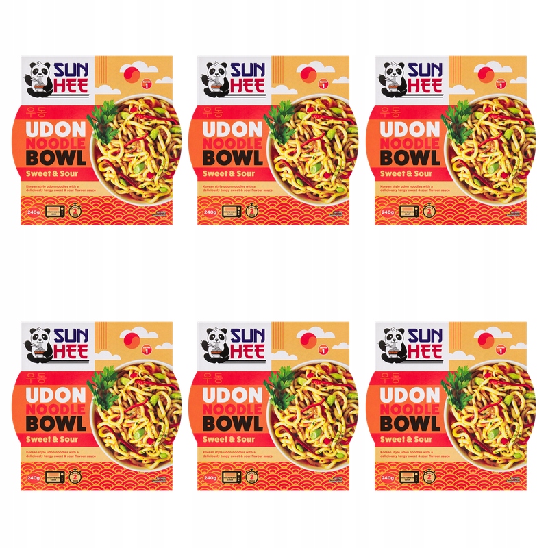 Sun Hee Hotové jídlo udon bowl sweet &amp; sour 240g X6