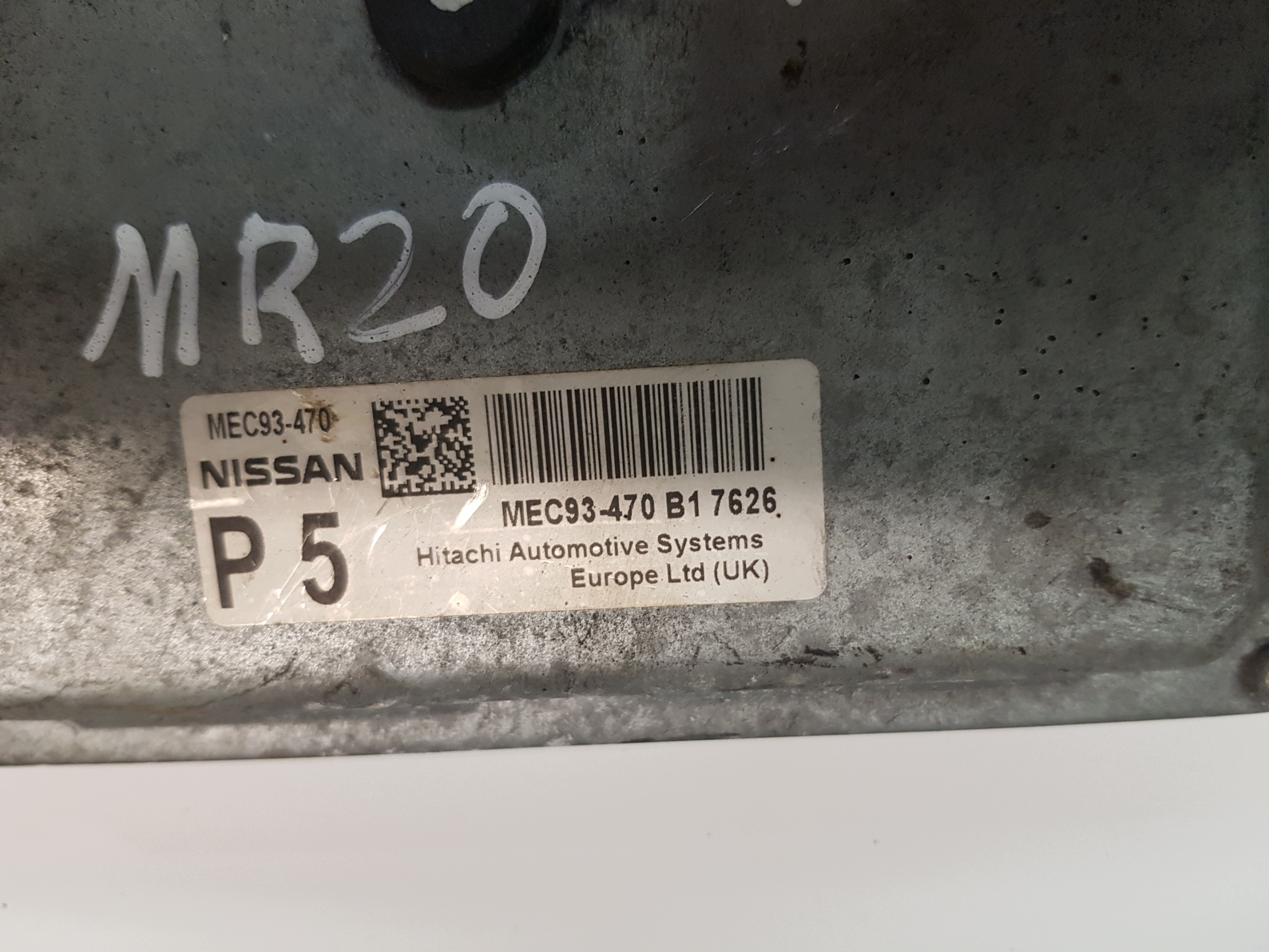 NISSAN QASHQAI J10 2.0 16V MR20 computer control unit MEC93-470