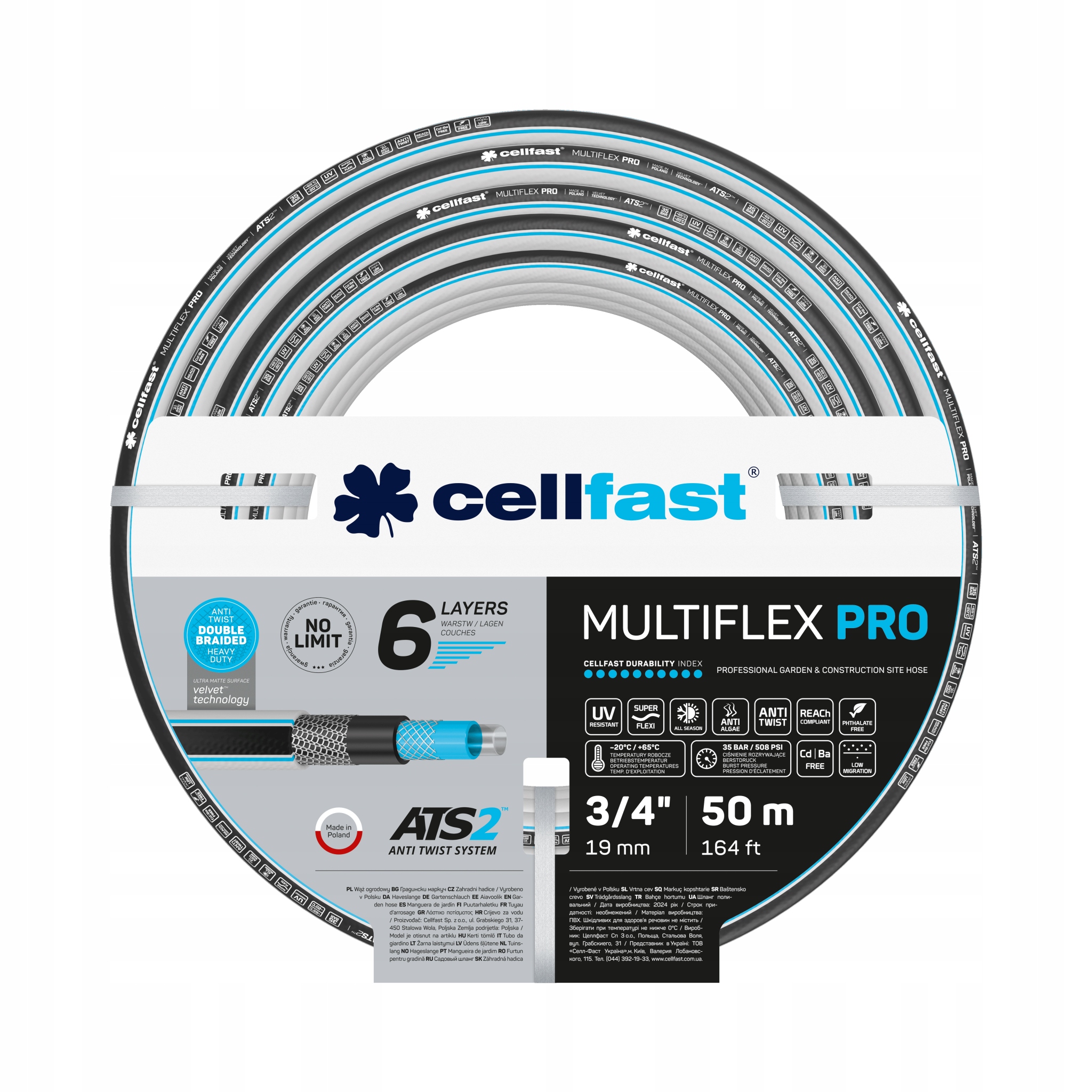 Cellfast Záhradná Hadica Multiflex Pro ATS2 3/4" 50 m