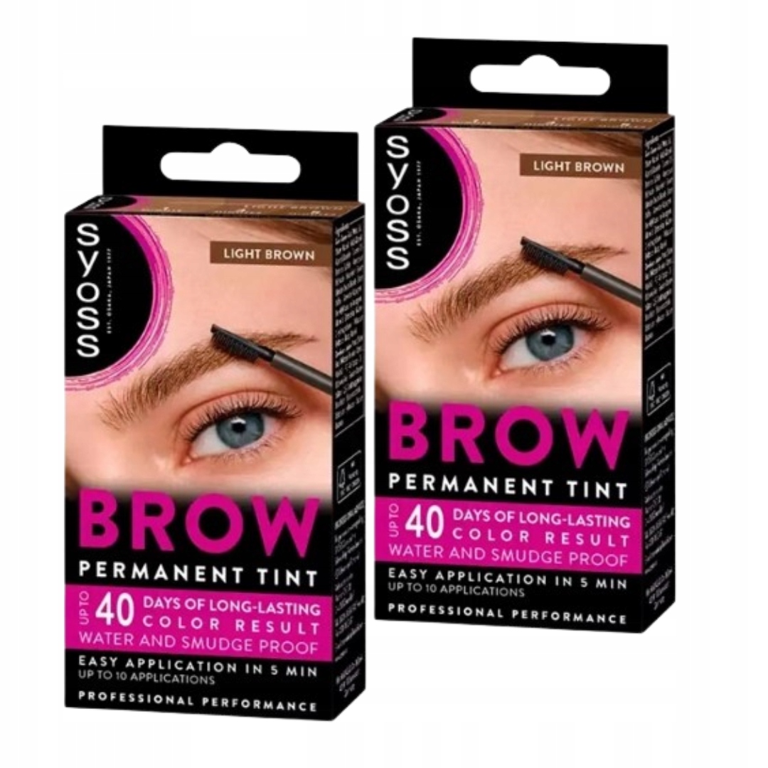 Syoss Brow Tint barva na obočí světle hnědá 10 ml x 2 kusy