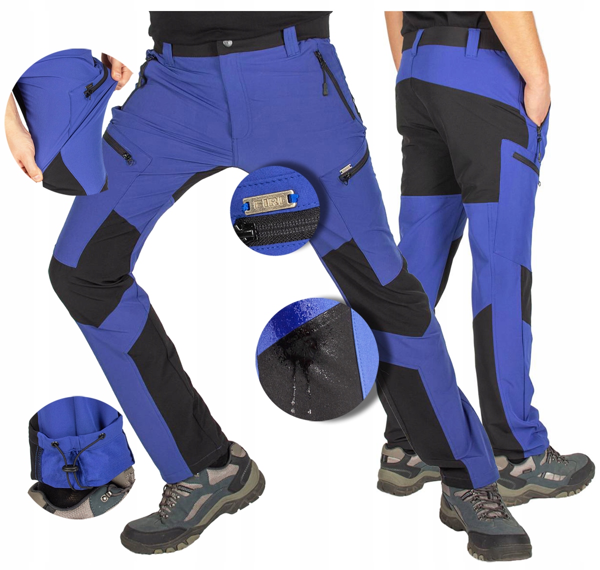 pánské turistické trekové kalhoty Firi, modré, velikost 44 L