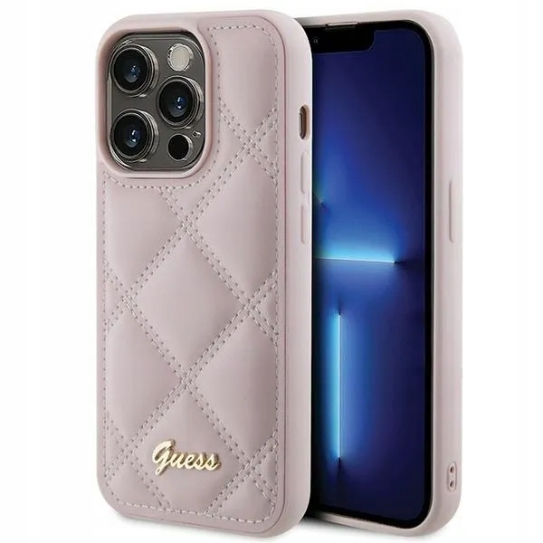 Pouzdro Guess pro Iphone 15 Pro GUHCP15LPSQSQSP (Quilted Metal Logo)