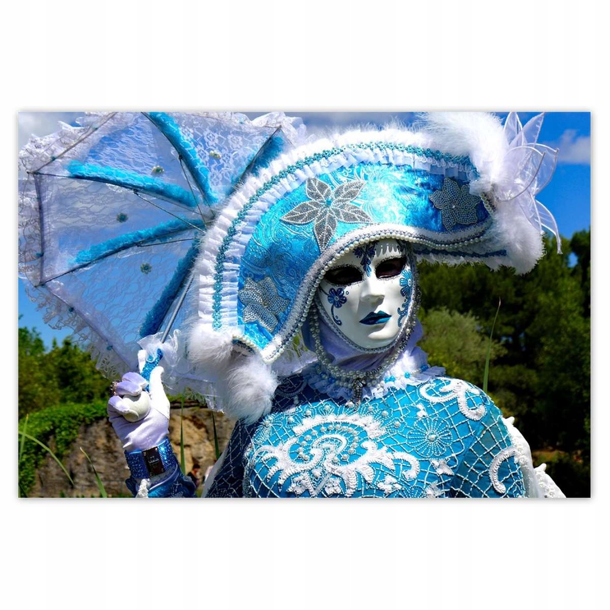 Plakáty 200x135 Modrá maska Karneval