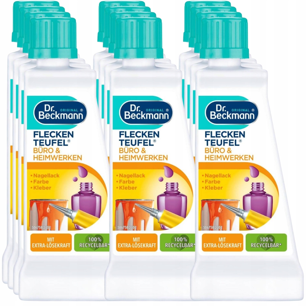 Levně Dr. Beckmann Odstraňovač skvrn Lepidlo, Barva, žvýkačka 12x50 ml