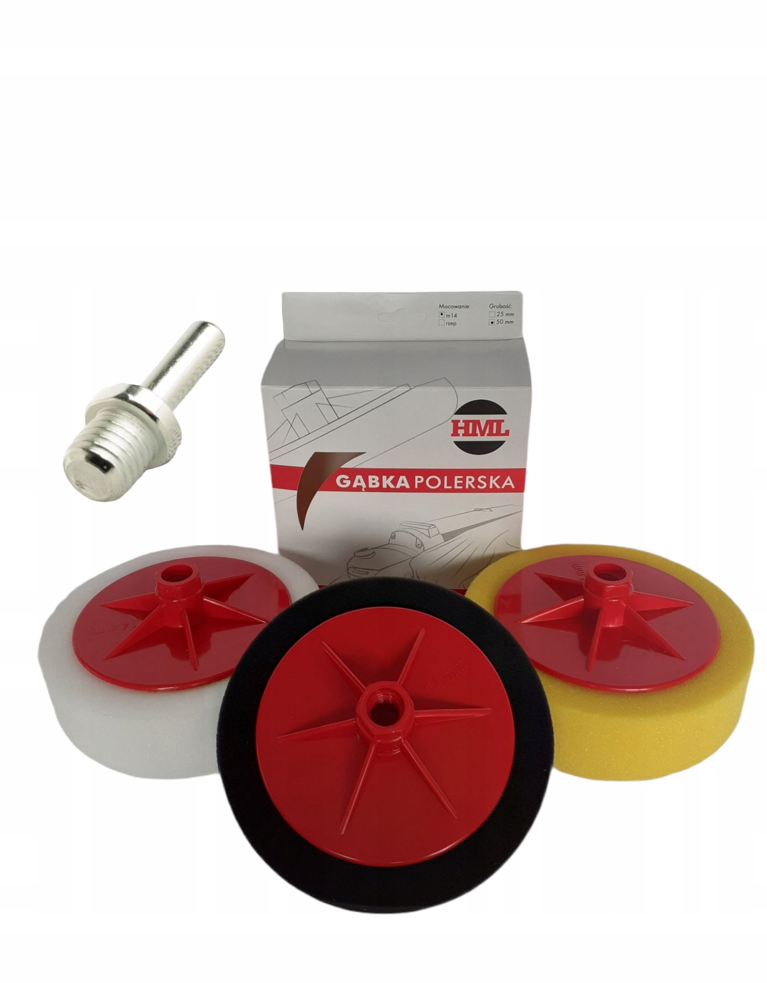 ZESTAW GĄBEK POLERSKICH NA GWINT ,PAD,ADAPTER