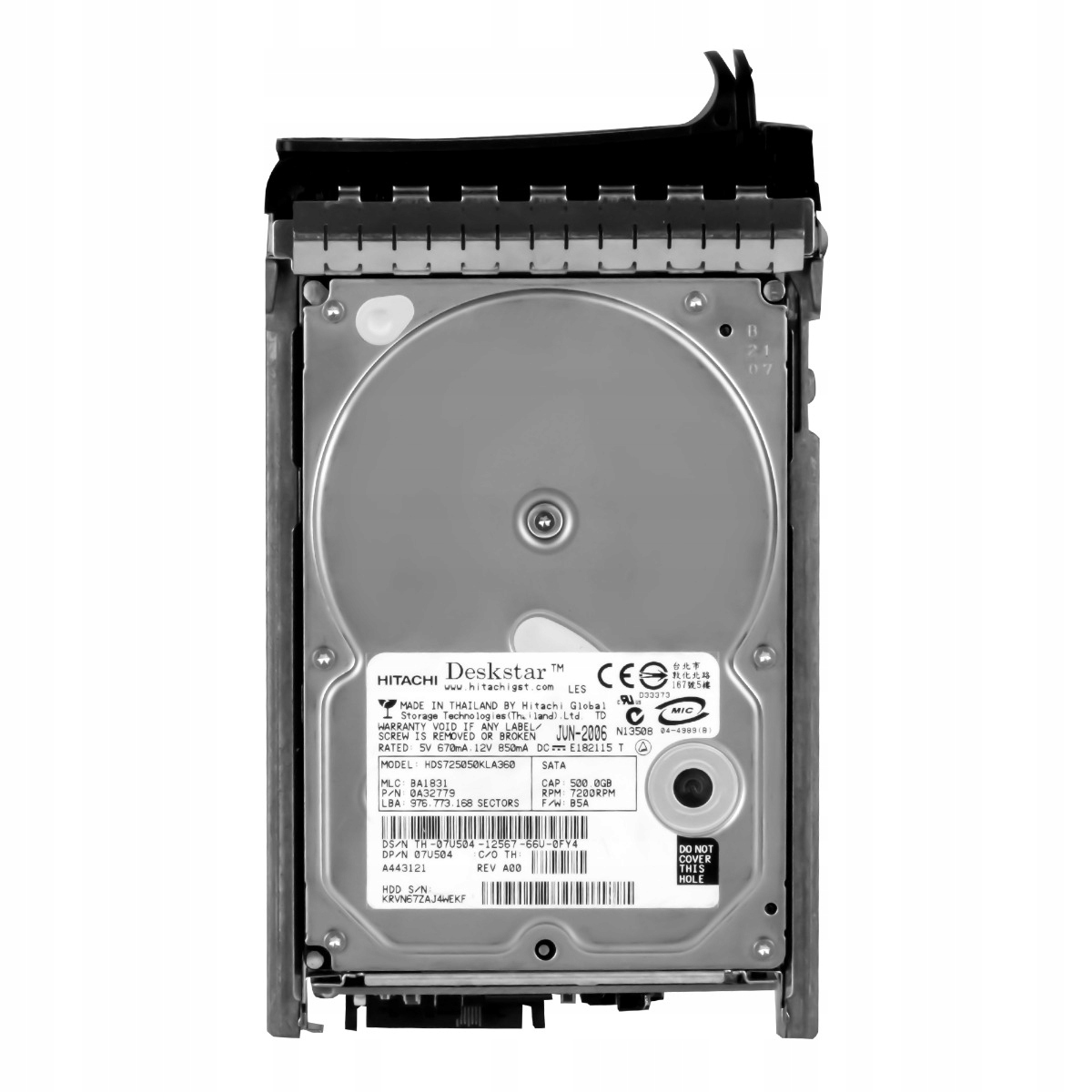 Dell 07U504 500GB 7.2K 16MB Sas 3.5'' HDS725050KLA360