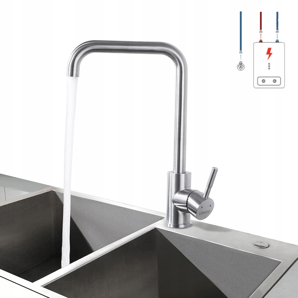 

Niskociśnieniowa Bateria Kuchenna Zlew Kran Inox