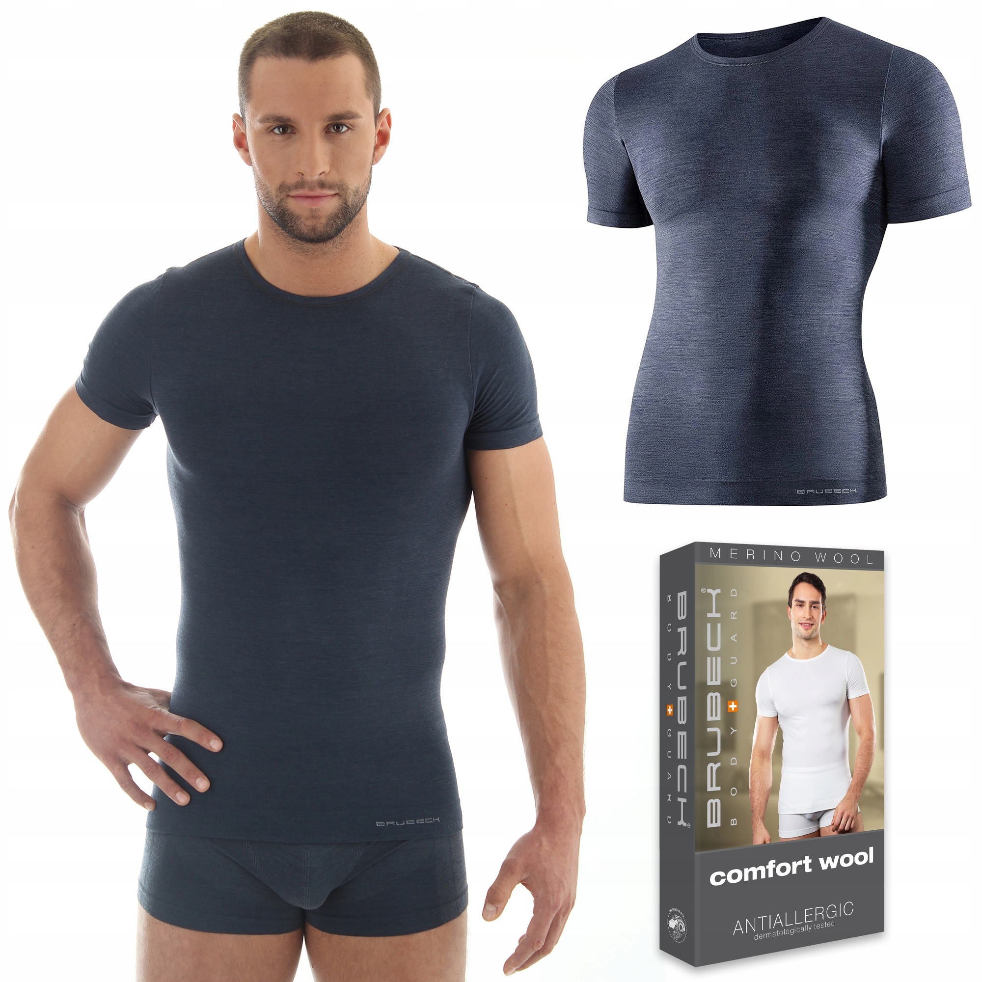 Tričko Vlněné termo tričko Brubeck SS11030 M