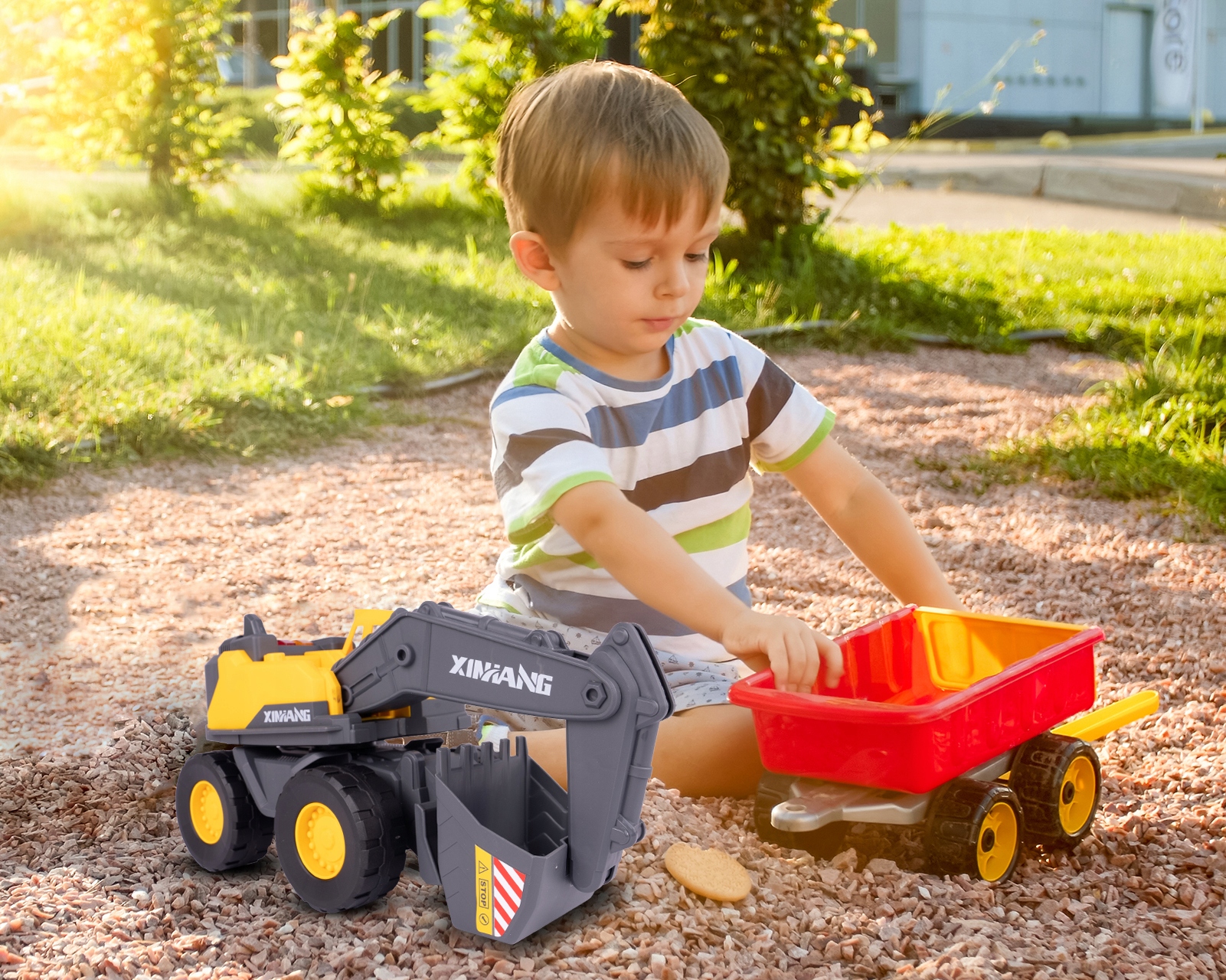 KOPARKA SPYCHACZ AUTO BUDOWLANE Z NAPĘDEM ŚWIATŁO DŹWIĘK DLA DZIECI Marka MalPlay