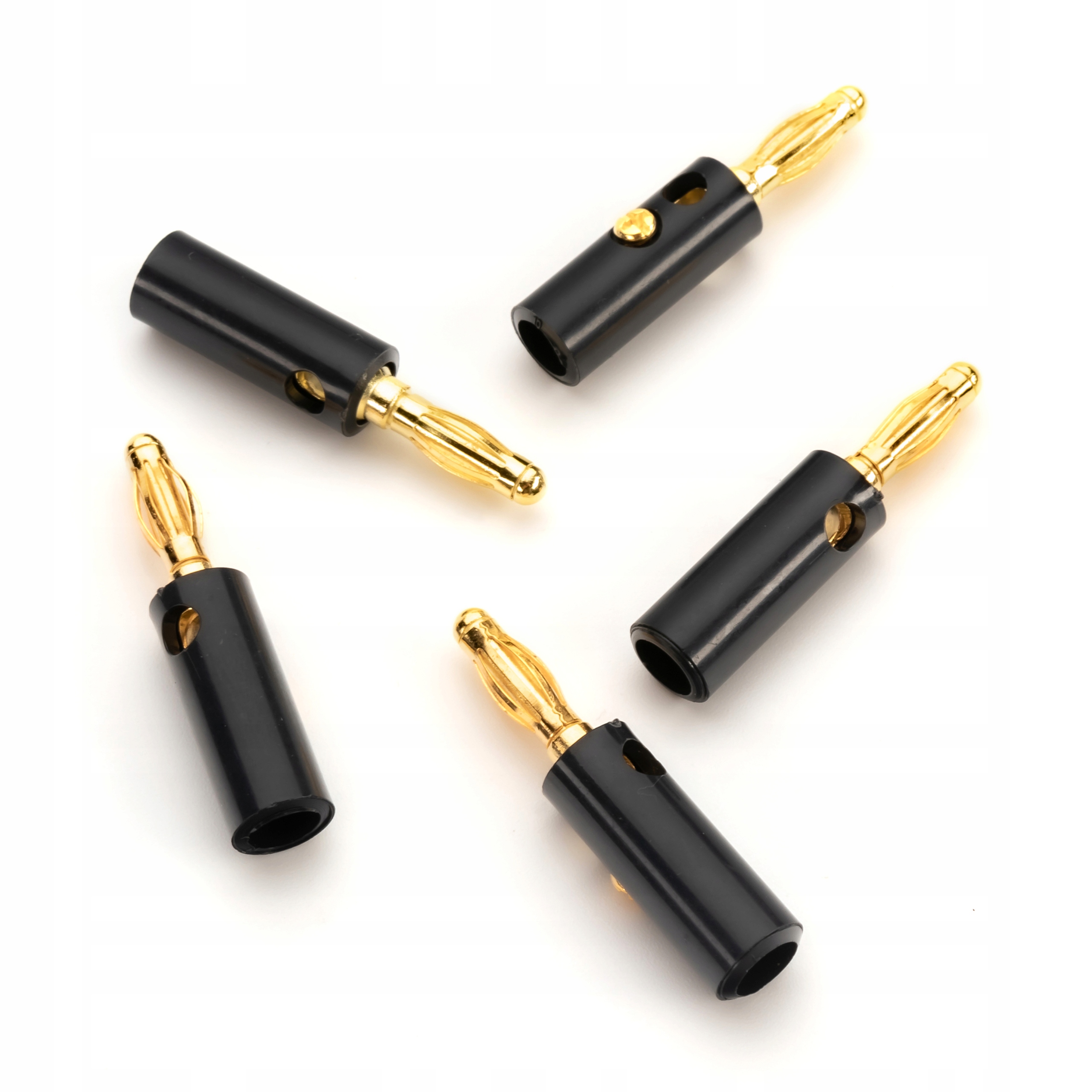 10x WTYKI GŁOŚNIKOWE BANANOWE ZŁOCONE Z GNIAZDEM ZESTAW EAN (GTIN) 5905753373201