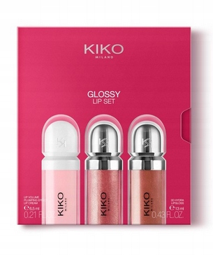 Kiko Milano 01 Glossy Lip 3D Zestaw Błyszczyków 2szt 3E157