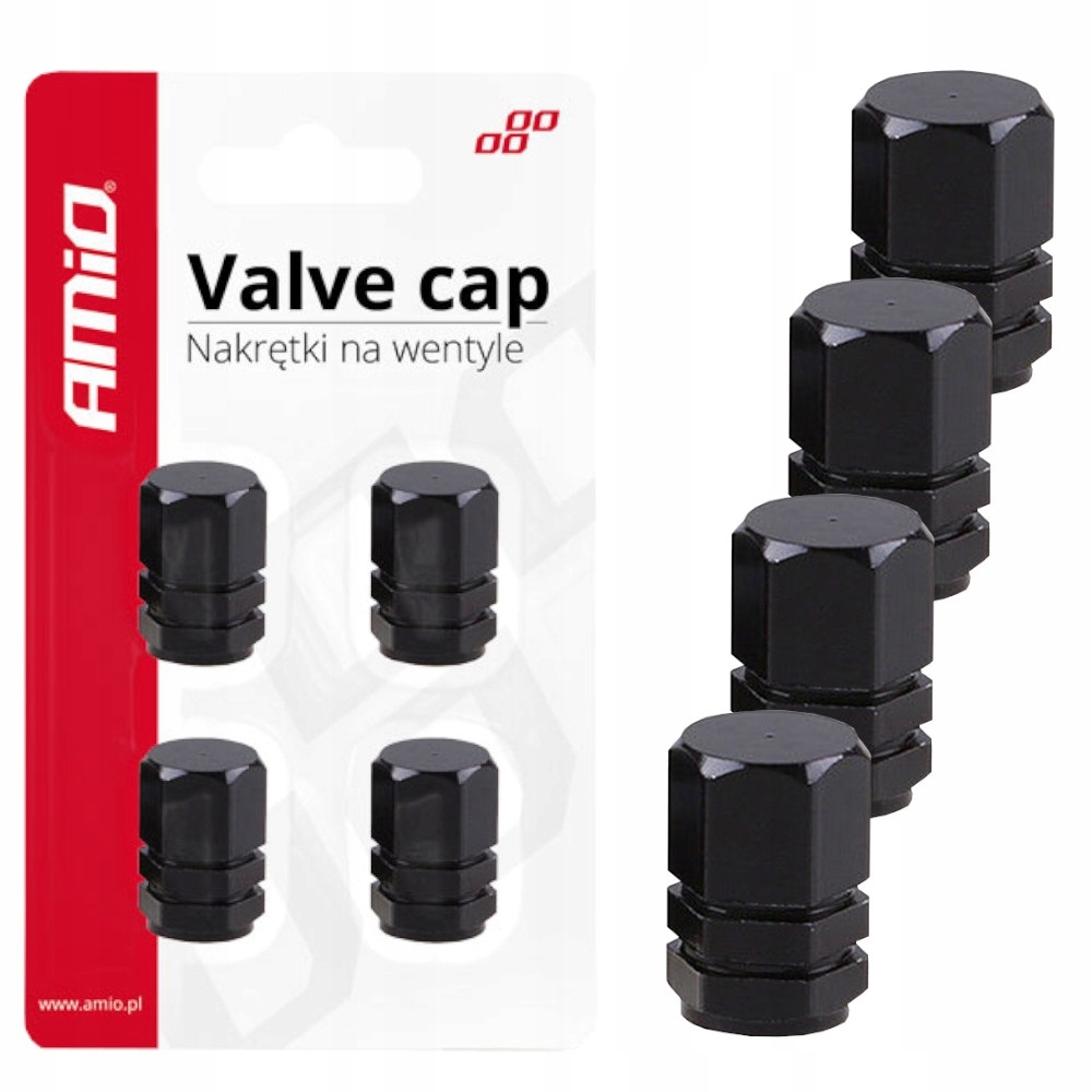 

Nakrętki Na Wentyle Aluminiowe Czarne 4 Szt