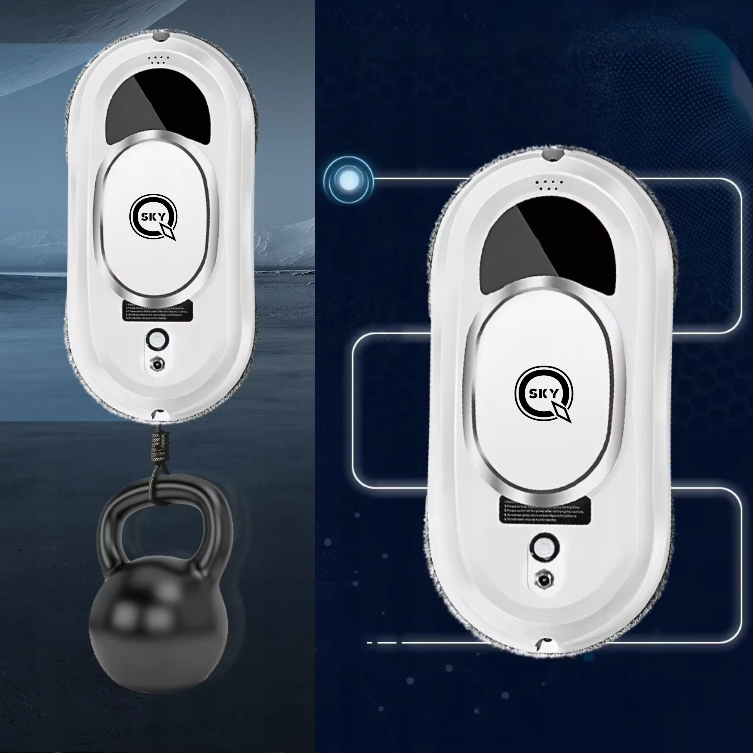 АВТОМАТИЧНИЙ ІНТЕЛЕКТУАЛЬНИЙ РОБОТ-ПИЛОСОС ДЛЯ МИЙКИ ВІКОН ТА ДЗЕРКАЛ З ПУЛЬТОМ КЕРУВАННЯ Потужність 80 Вт