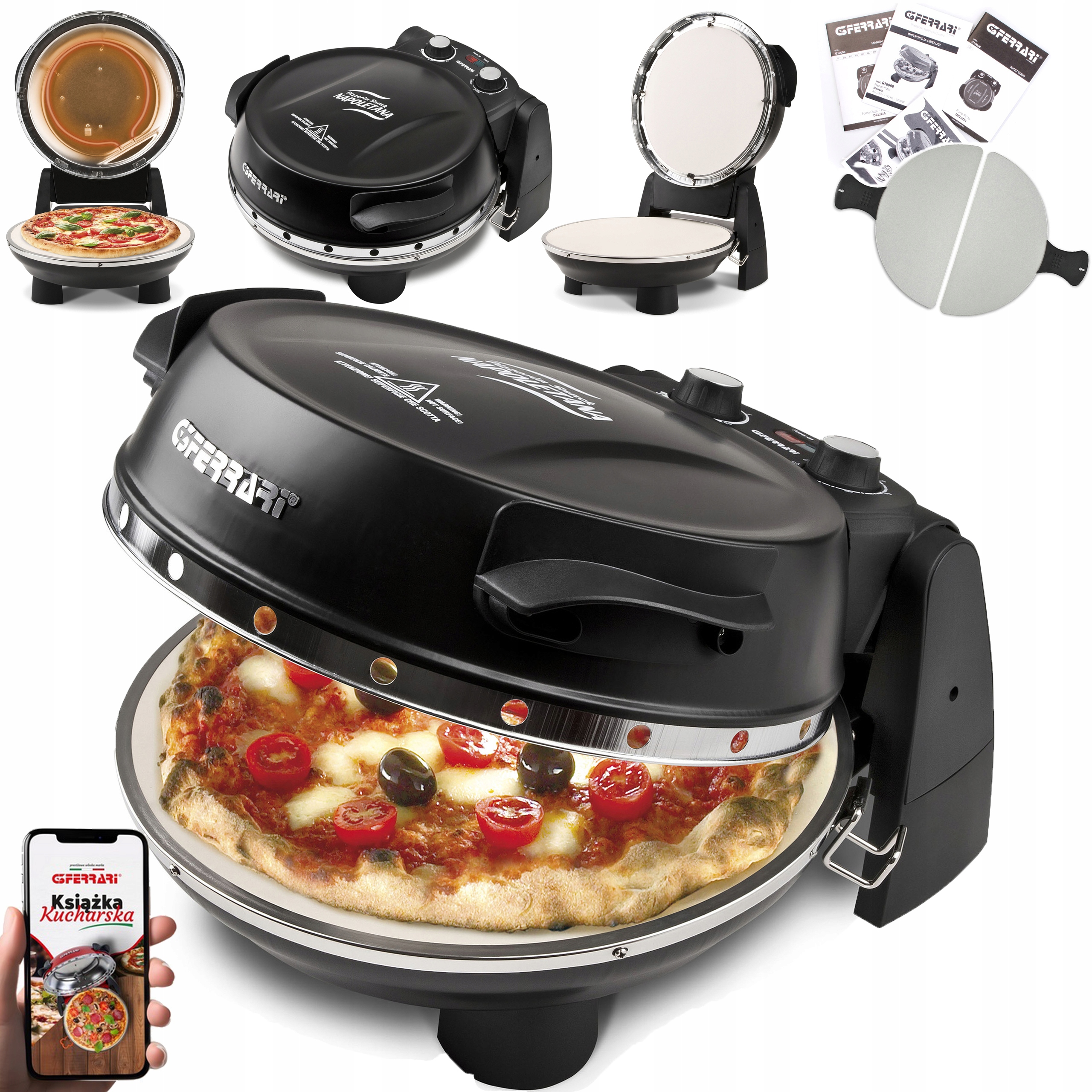 Piec Do Pizzy G3FERRARI G10032 2 Kamienie 5 Minut Panini Tosty Ebook