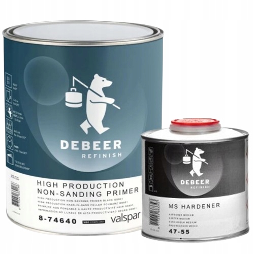 Debeer 8-74640 High Production Non-Sanding Primer Black Podklad 3L+ utw 1L