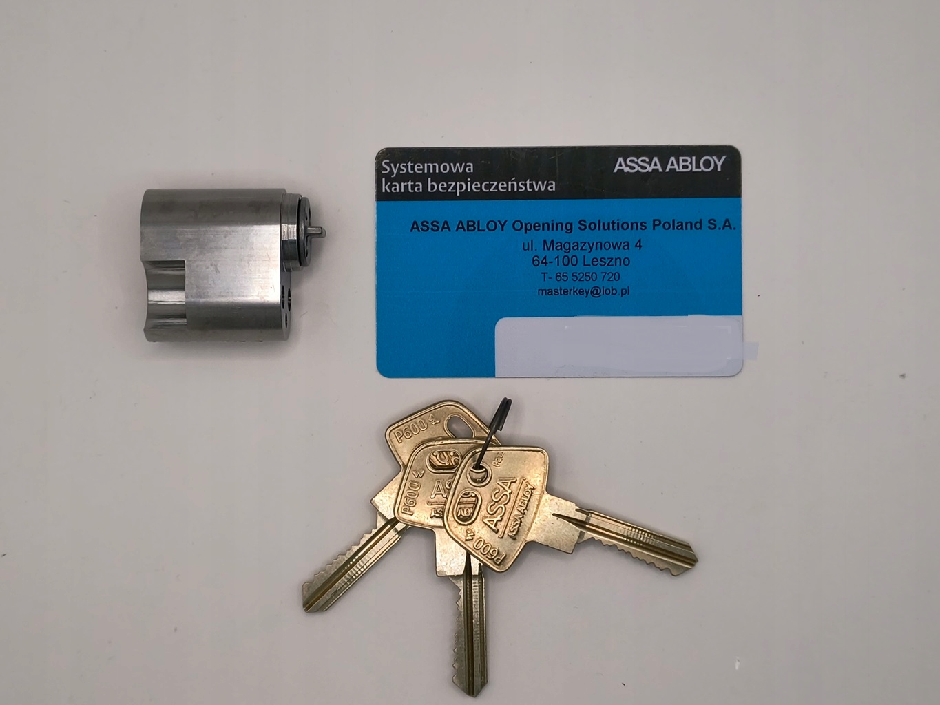 Vložka škandinávskeho valca Assa Abloy P603-3KL, vnútorná