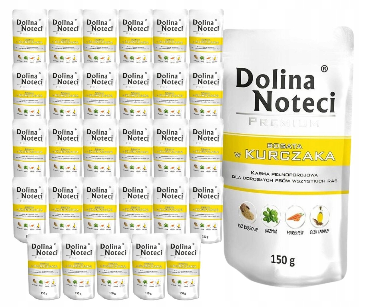 Levně Dolina Noteci Premium vlhké krmivo pro psy bohaté na kuřecí maso 30x150 g