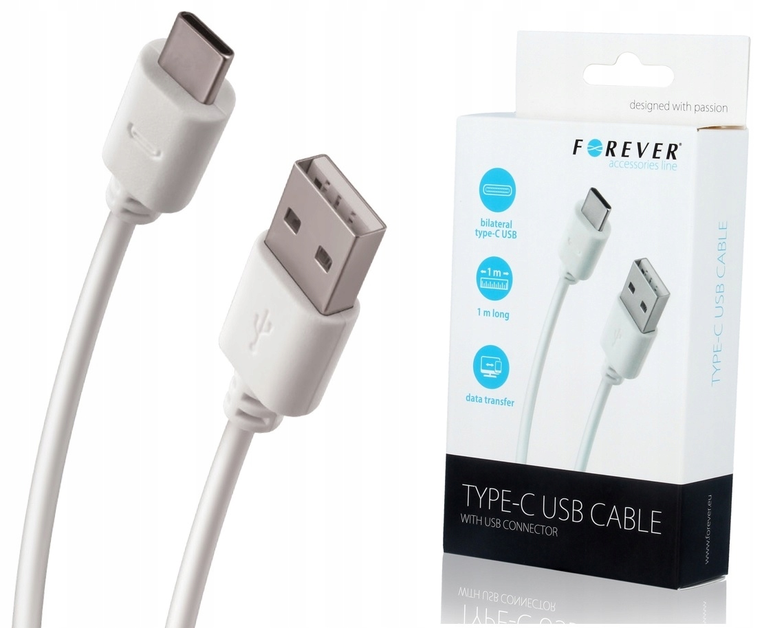 

Kabel Usb C 1m Przewód do Ładowarki 2A Ładowania