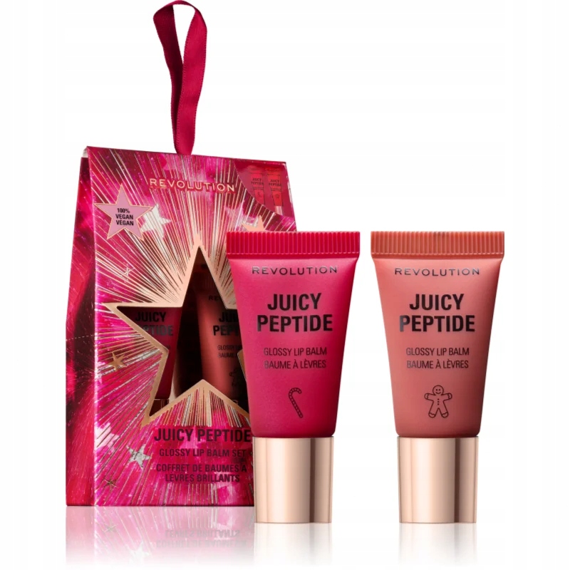 Revolution dárková sada balzámů na rty Juicy Peptide Mini Lip Balm 2ks