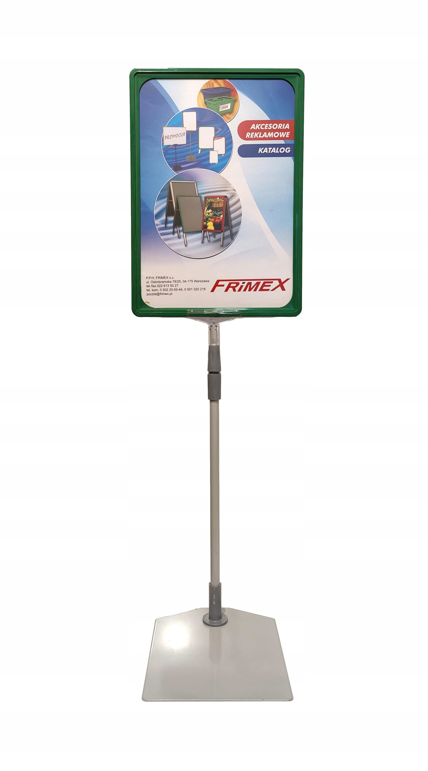 

Stojak reklamowy teleskopowy 60cm z ramką A4 Sz