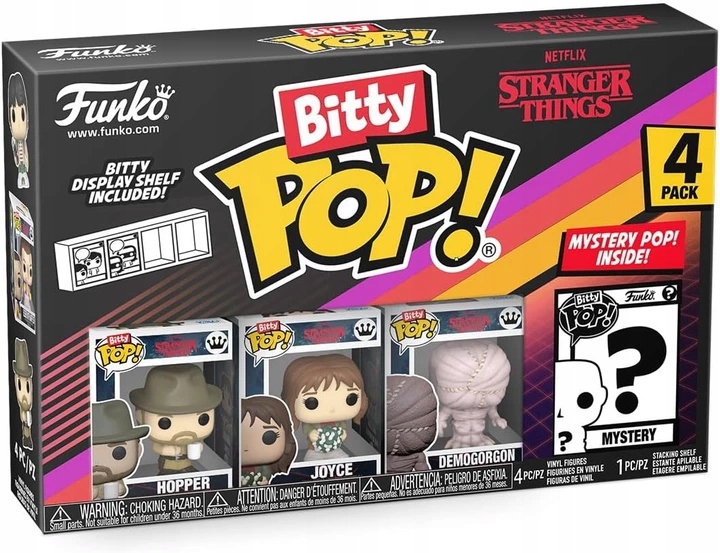 ORIGINÁLNE Funko Bitty POP! Stanger Things Season 1 - Hopper 4PK