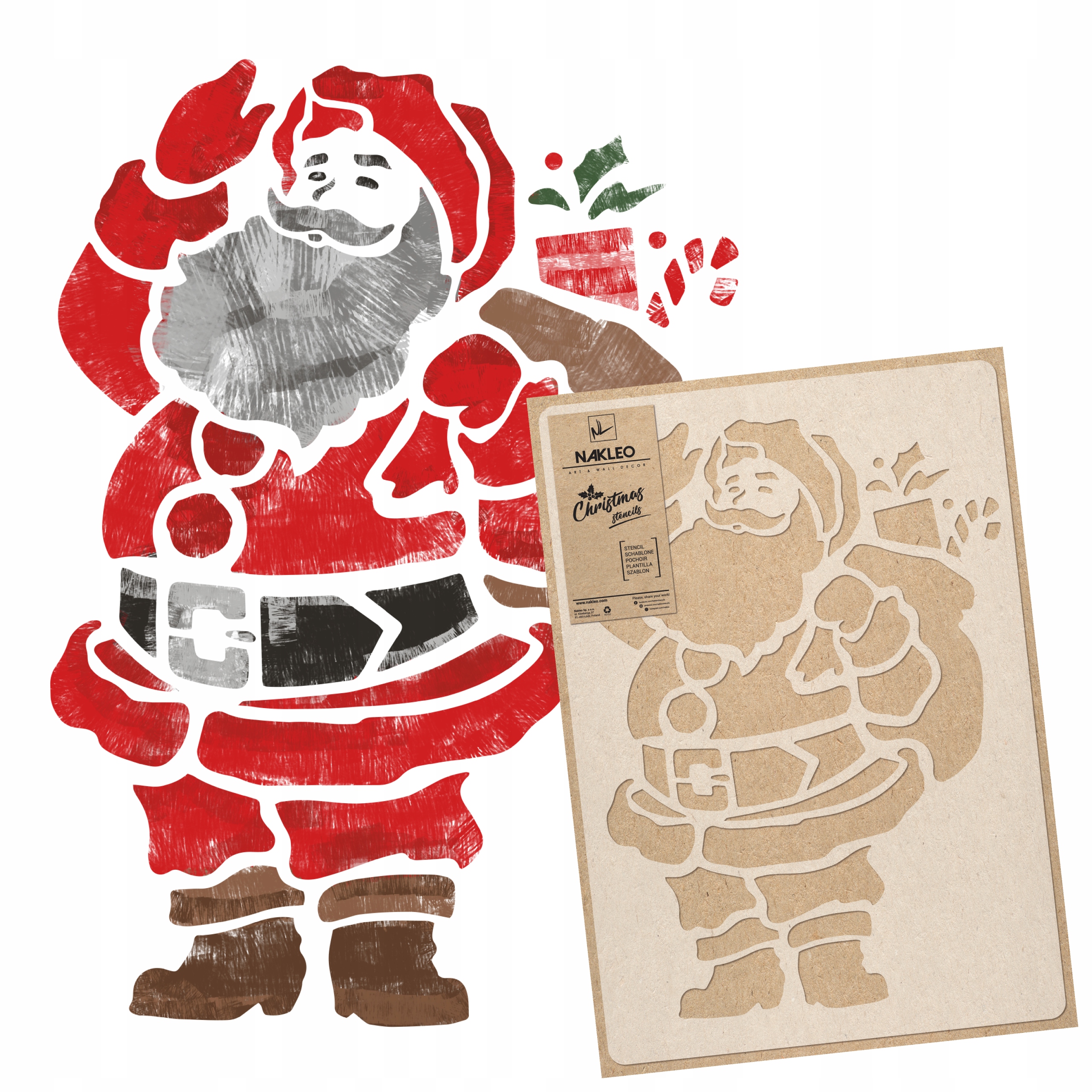 Šablona na umělý Sníh Opakovaně Použitelný L 59x95 cm Svatý Mikuláš