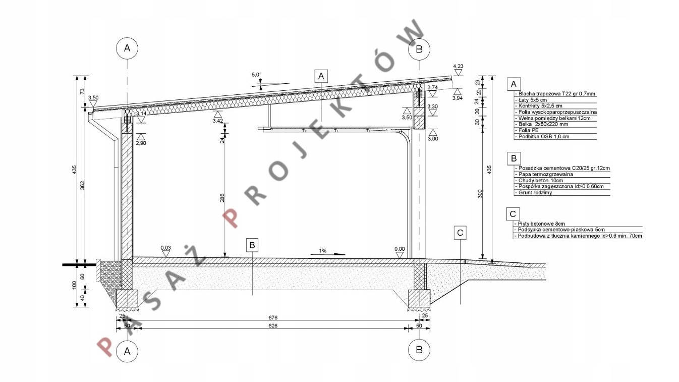 PROJEKT BUDYNKU GOSPODARCZEGO GJ17 Marka inna
