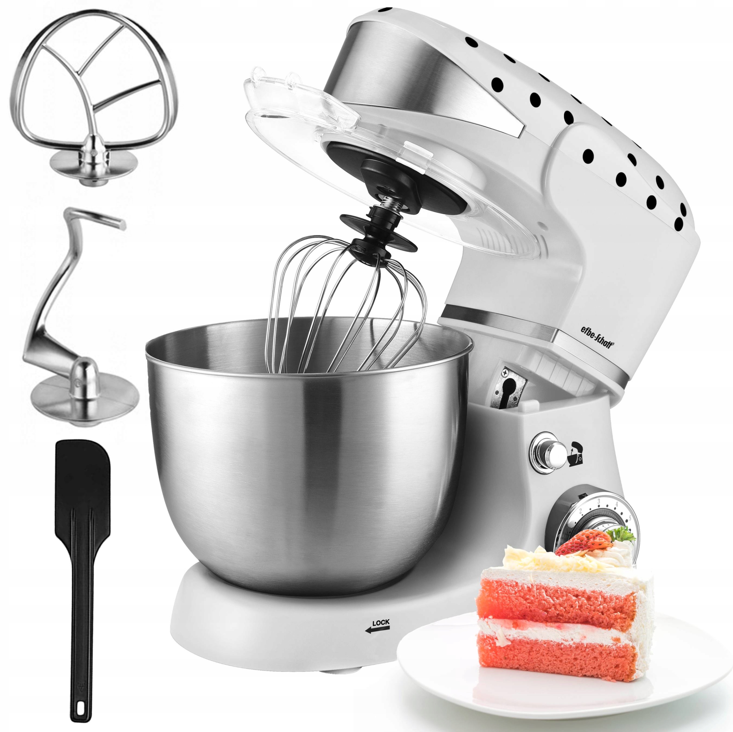 Mocny Mikser Planetarny Robot Kuchenny Kalorik w Kropki Duża Misa 5L