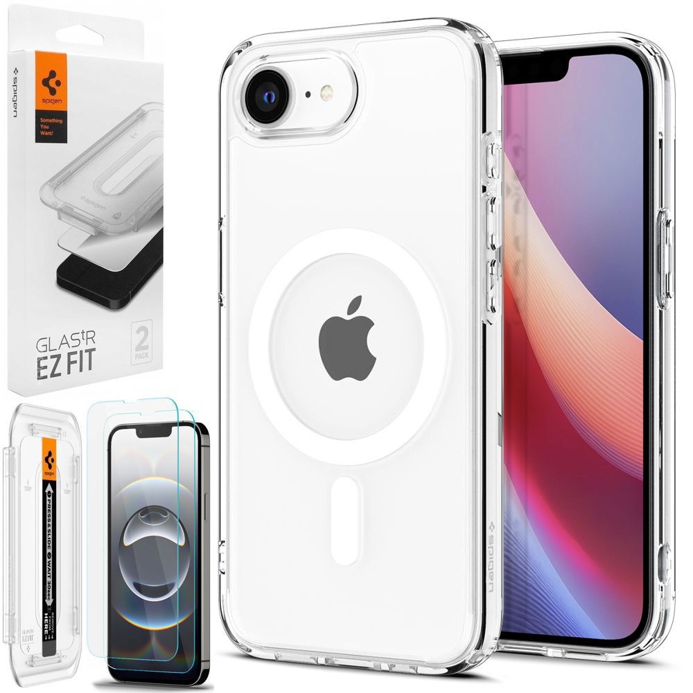 Spigen Set: Pouzdro Ultra Hybrid MagSafe 2x Sklo pro Apple iPhone 16e