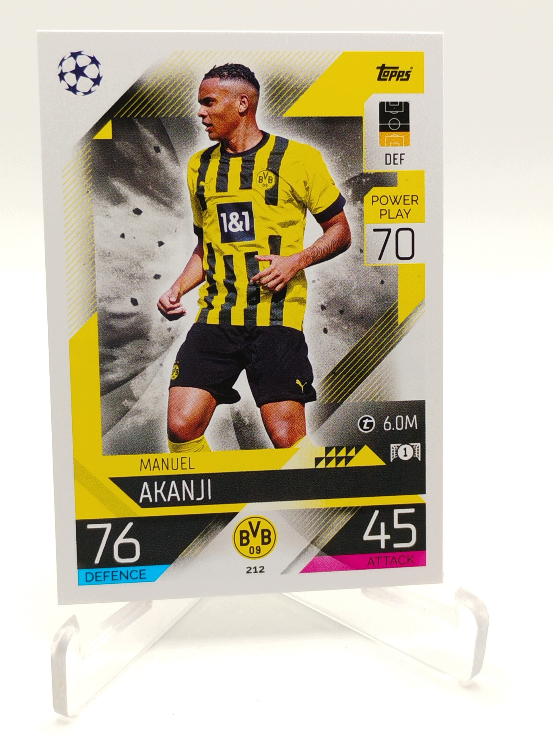 Topps Match Attax 2022-2023 Base Card 212 Manuel Akanji Borussia Dortmund