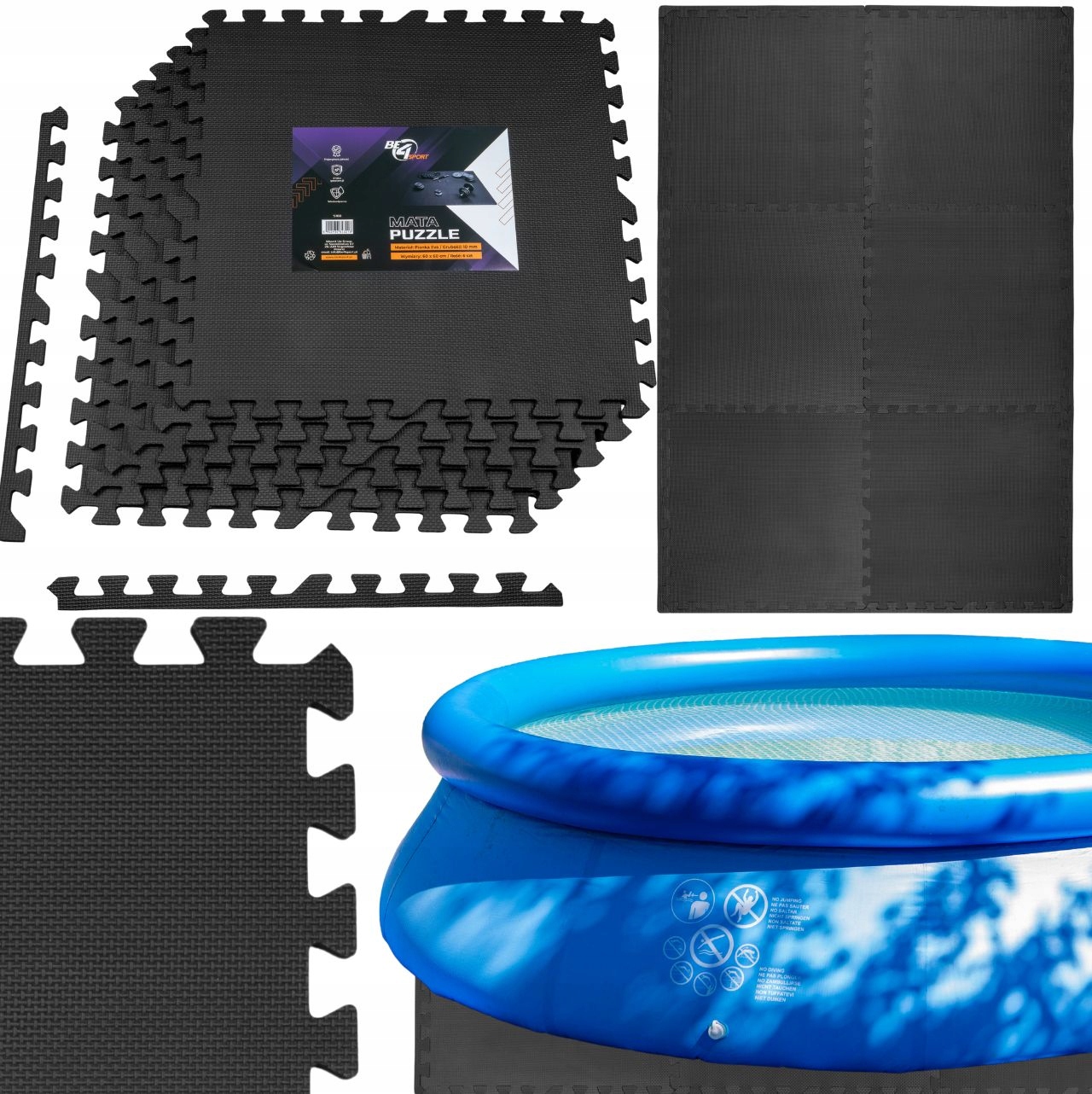 Podložka Puzzle Pod Bazén Jacuzzi Silná pěnová voděodolná podložka 6,48 m2