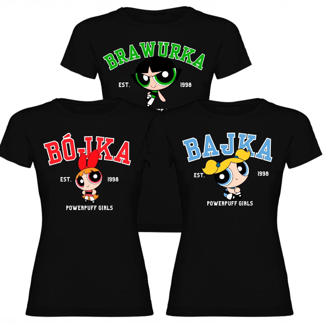 3 Fanouškovské Trička Raketové holky Match Pro Kamarádky Pohádka Rvačka Bravurka