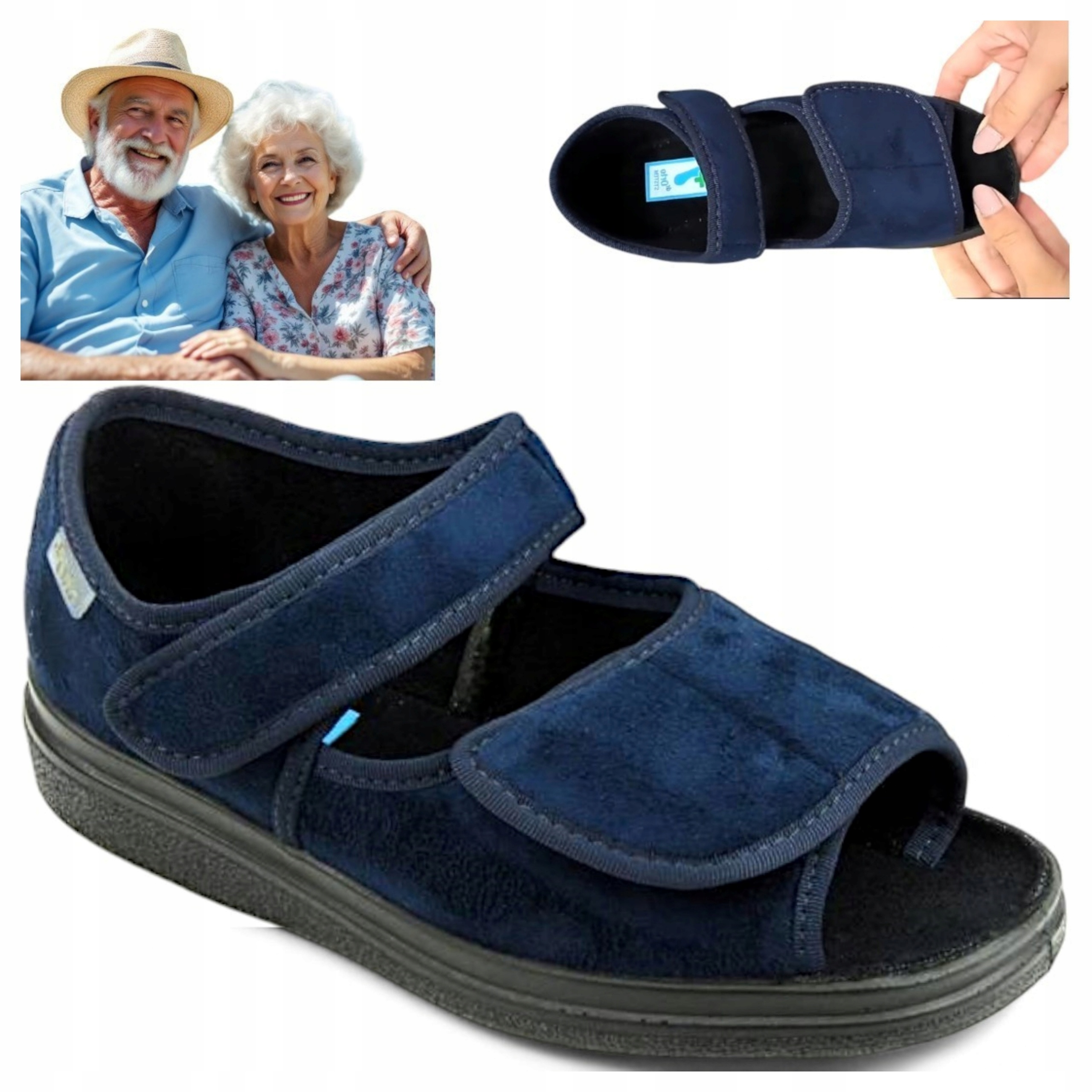 Dr Orto 43 Pánské ortopedické sandály diabetická noha na suchý zip pro zdraví