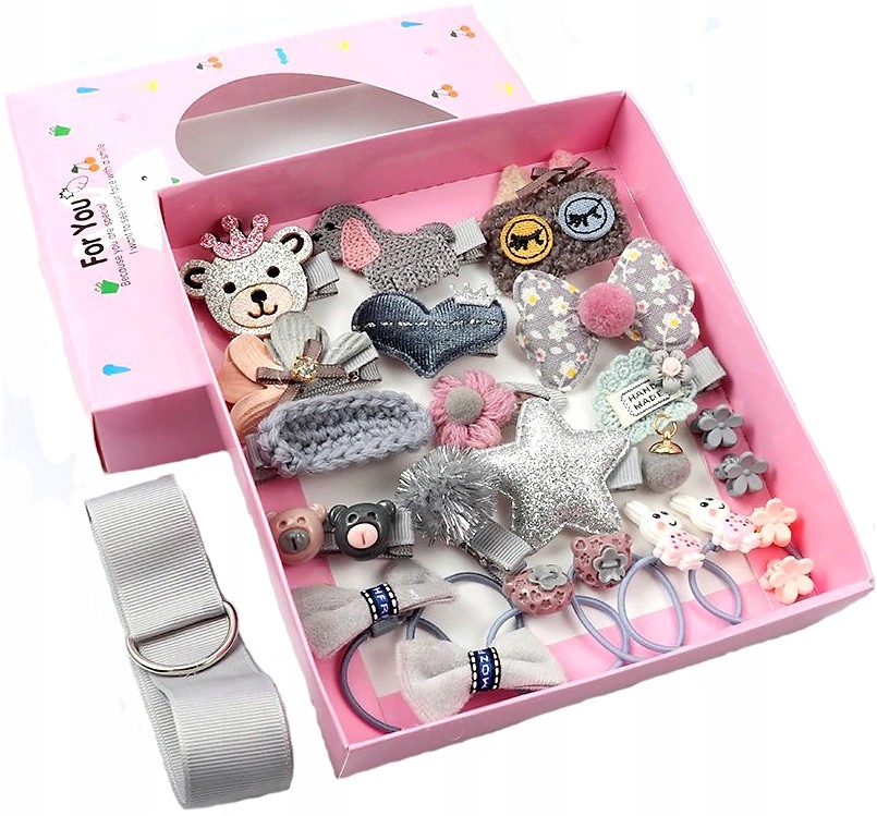 Zestaw dla dziewczynki prezent gumki spinki wsuwki Marka Inna marka
