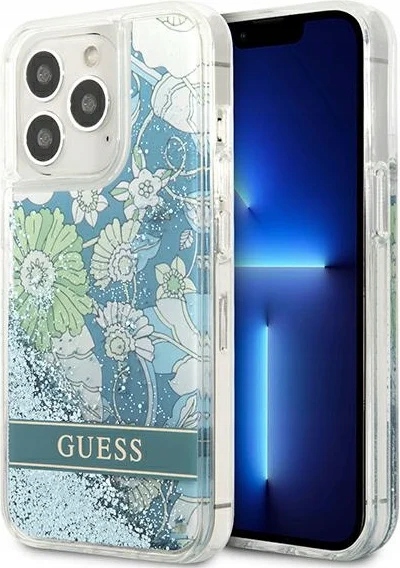 Pouzdro Guess GUHCP13XLFLSN Apple iPhone 13 Pro Max zelená/zelená hardcase Flo