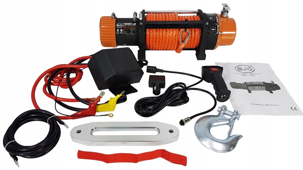 Elektrický 12V naviják 12V 5440kg syntetické lano M80810