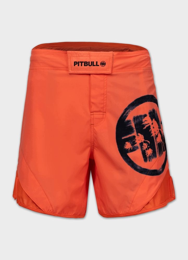 Męskie Spodenki treningowe Jet Mesh Pitbull Logo Palms do sportów walki