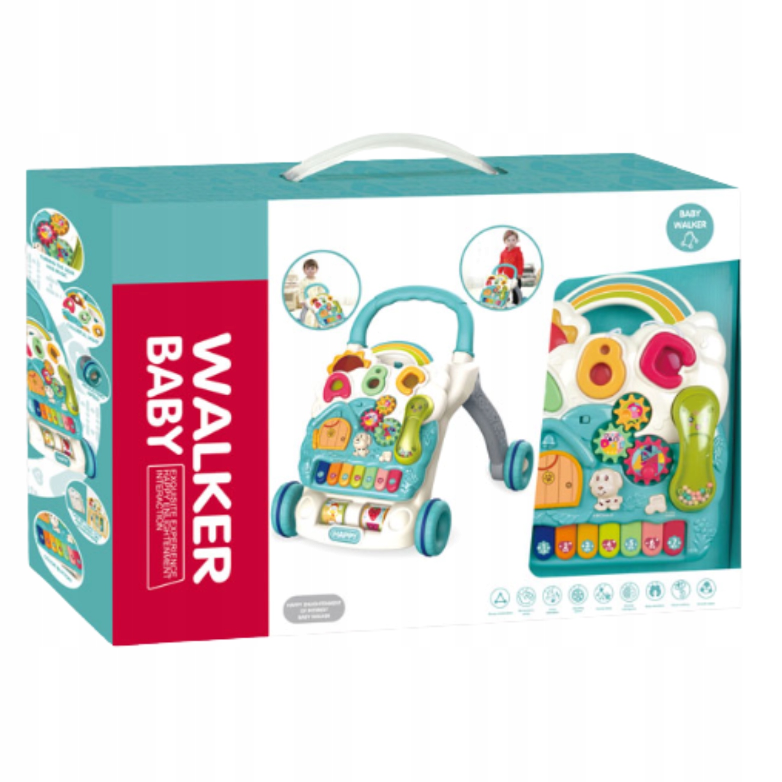 CHODZIK PCHACZ INTERAKTYWNY STOLIK EDUKACYJNY KOLOROWY DLA DZIECI Certyfikaty, opinie, atesty CE EN 71