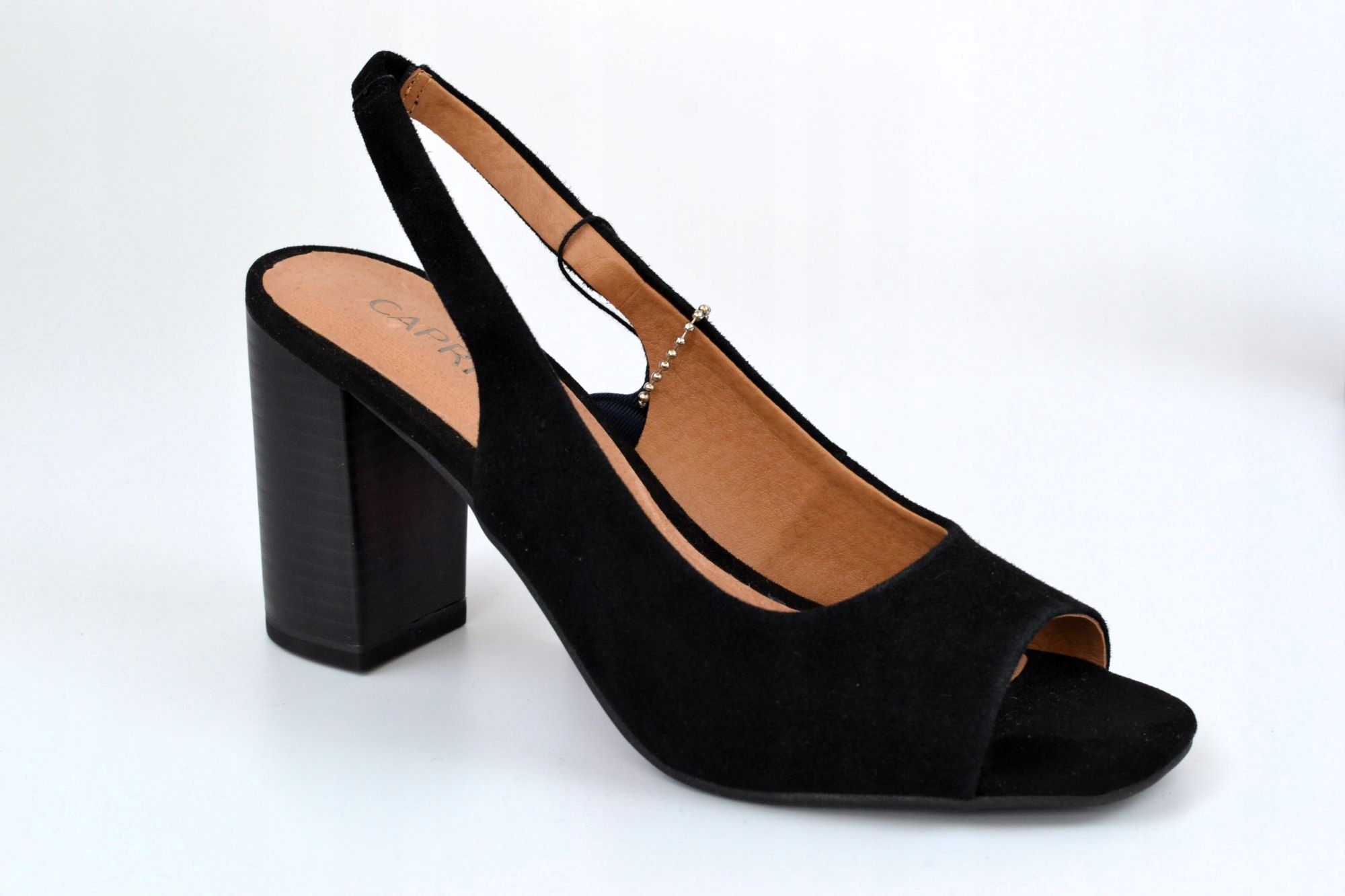 Caprice 28304-20 Černé Sandály Black Suede VEL.38