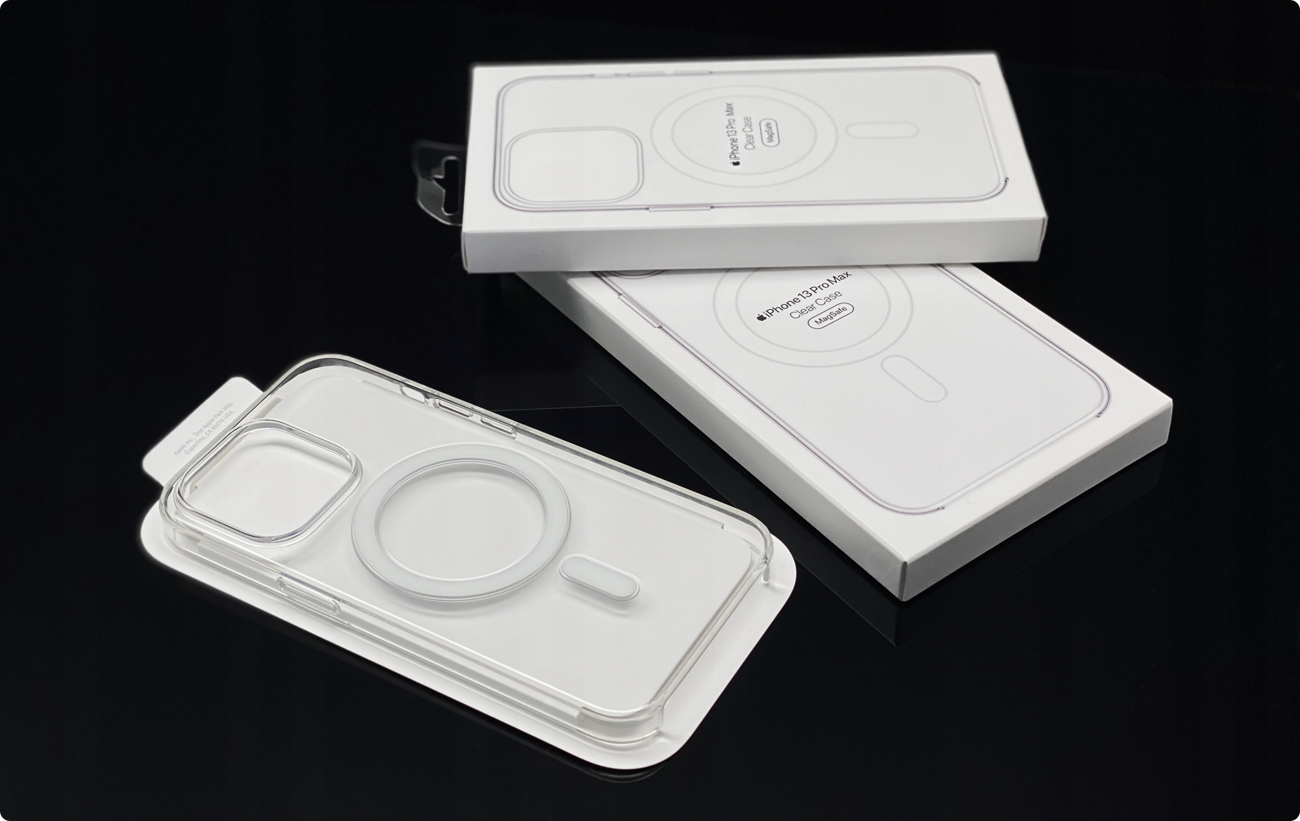 iPhone 13 Pro Max 128GB 透明ケース付き iPhone 13 ProMax用リング型 ストラップホール付き クリアケース