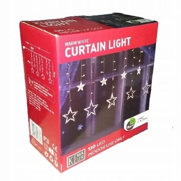

Gwiazdy Wiszące Lampki Choinkowe Kurtyna 130 x Led