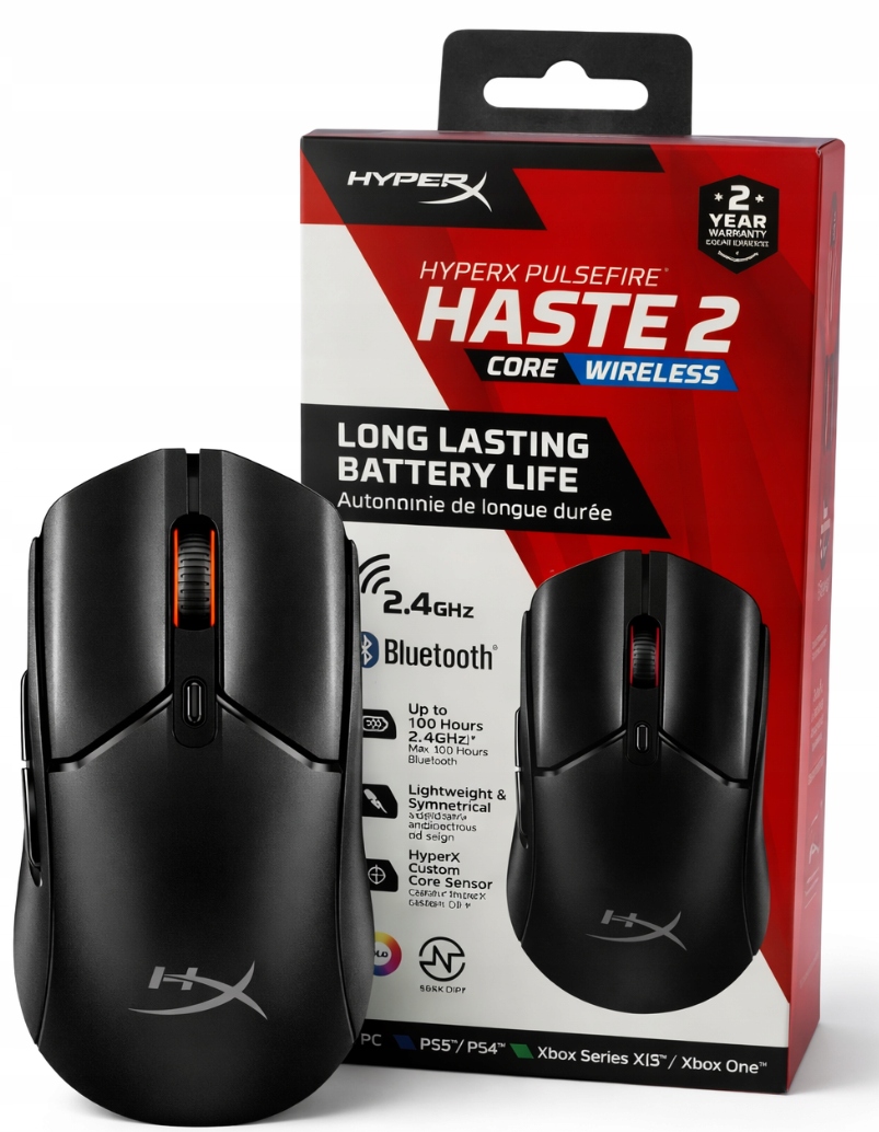 Bezdrátová myš HyperX Pulsefire Haste 2 Core Wireless černá