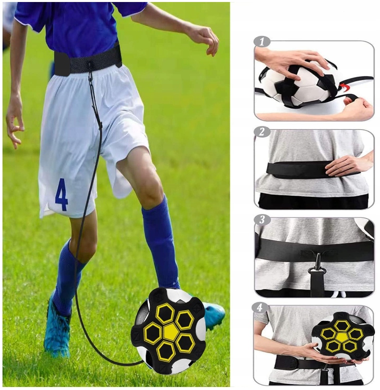 PAS TRENINGOWY DO PIŁKI NOŻNEJ REGULOWANY OPASKA DO TRENINGU PODAŃ STRZAŁÓW Wiek dziecka 5 lat +