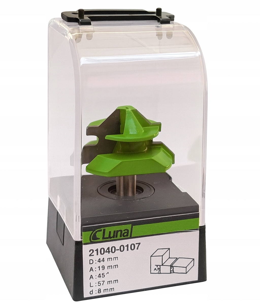 Luna fréza pro lepené spoje 44 mm H19 mm délka 5 mm stopka 8 mm bez ložiska