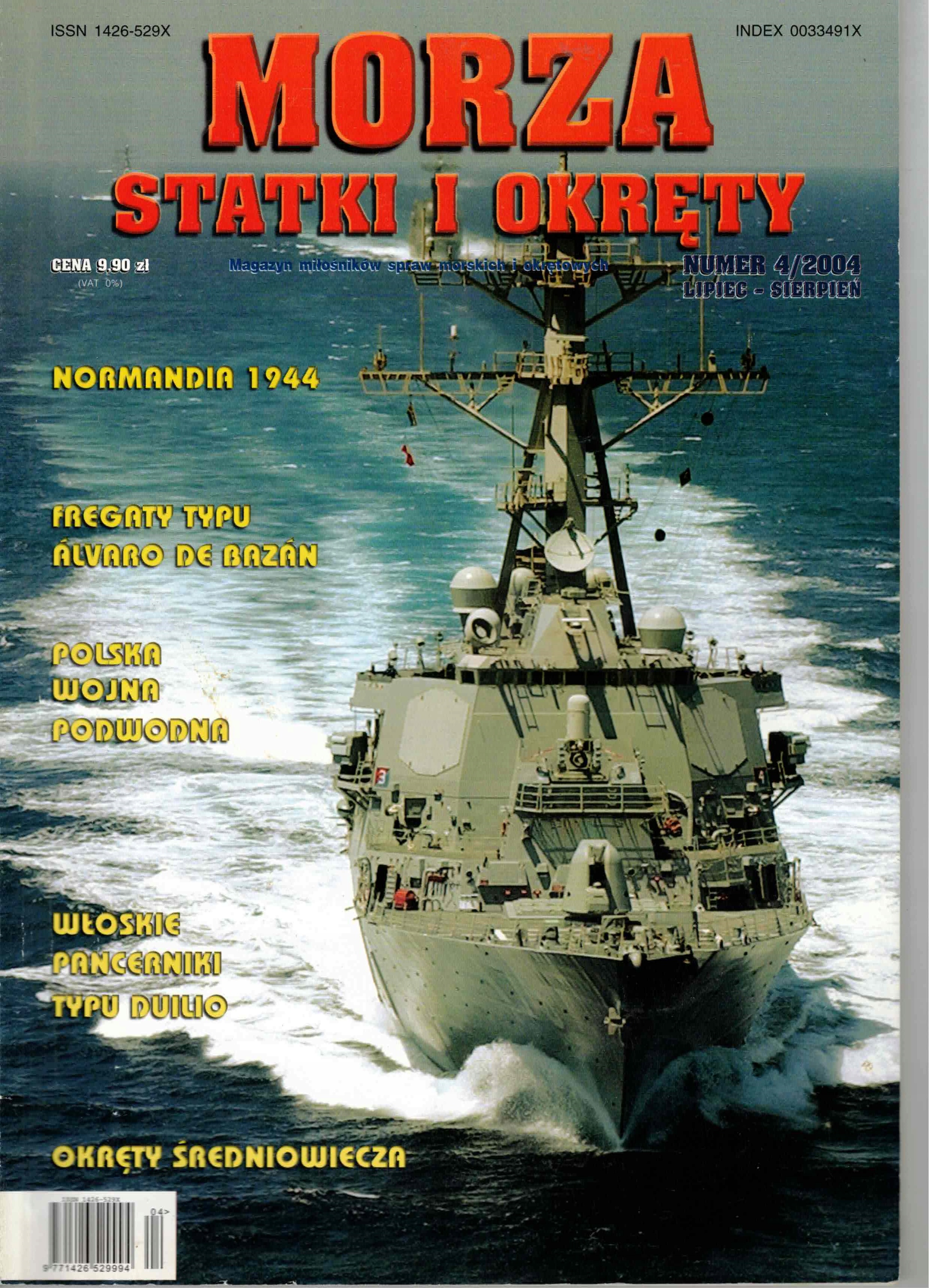 MORZA STATKI I OKRĘTY 4/2004 WŁOSKIE PANCERNIKI DUILIO