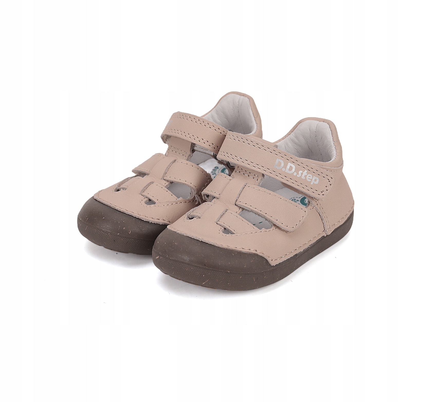 D.D. Step półbuty ze skóry naturalnej H066-51789B Cream r.21