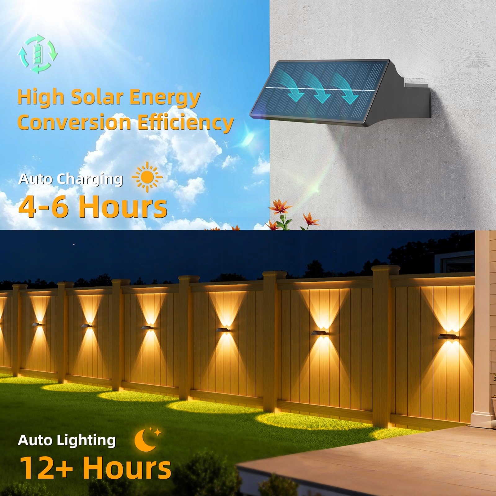 Lampy Solarne Zewnętrzne RGB Ciepłe Zimne do Ogrodu Tarasu IP65 4szt NIORSU — miniatura 4