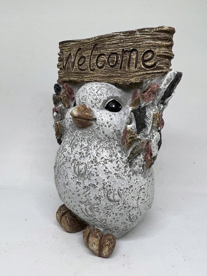 Figurka dekoracja WELCOME ZWIERZĄTKO SZARY TABLICA Kod producenta 09091