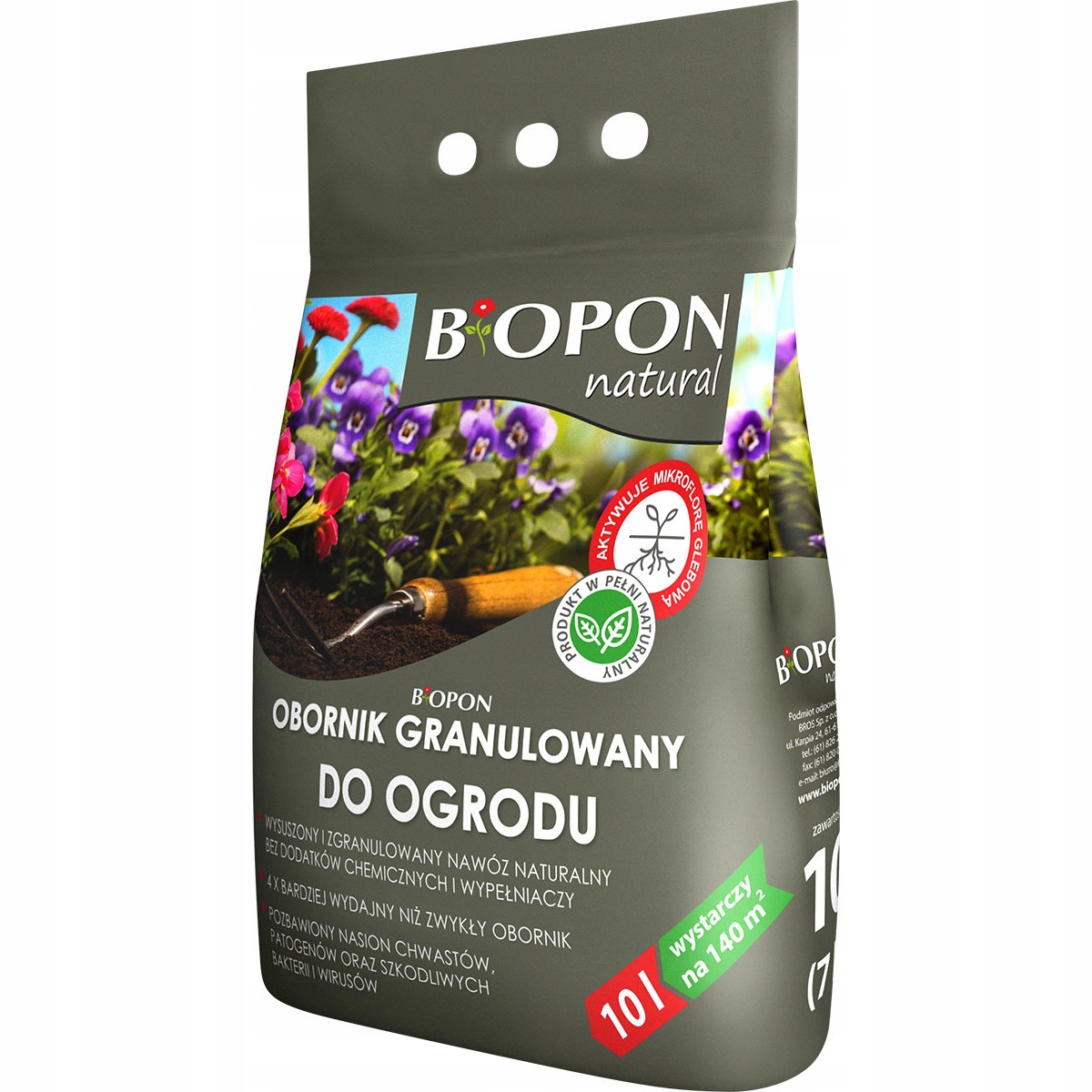 

Biopon Natural obornik granulowany do ogrodu 10L
