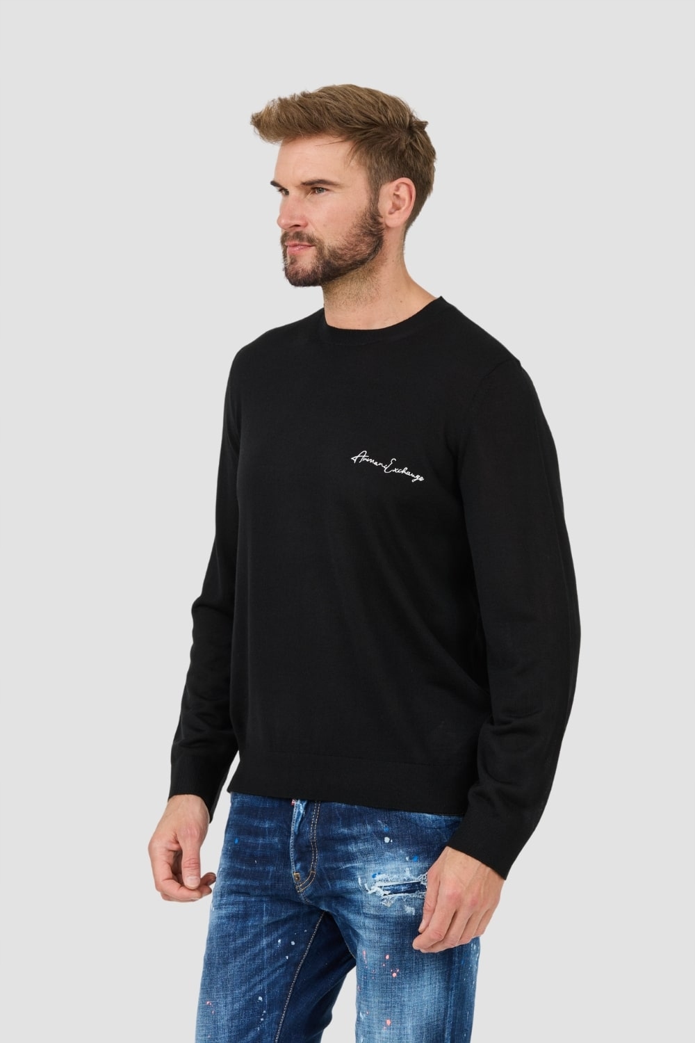 ARMANI EXCHANGE Czarny sweter Jumpers S Rozmiar S